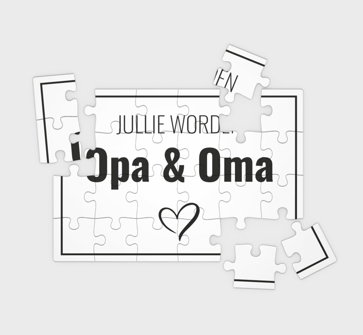 Aankondiging Puzzel Baby met tekst Jullie worden Opa & Oma - 24 stukjes | Zwangerschapsaankondiging | Aankondigingspuzzel | Hoge kwaliteit & gratis verzending | Incl. 2 jaar garantie